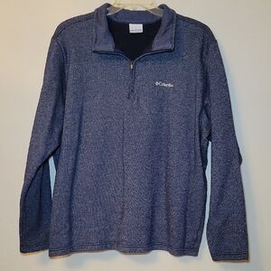 Men's Columbia Hart Mountain 1/4 zip blue‎ XXL Gorpcore outdoors